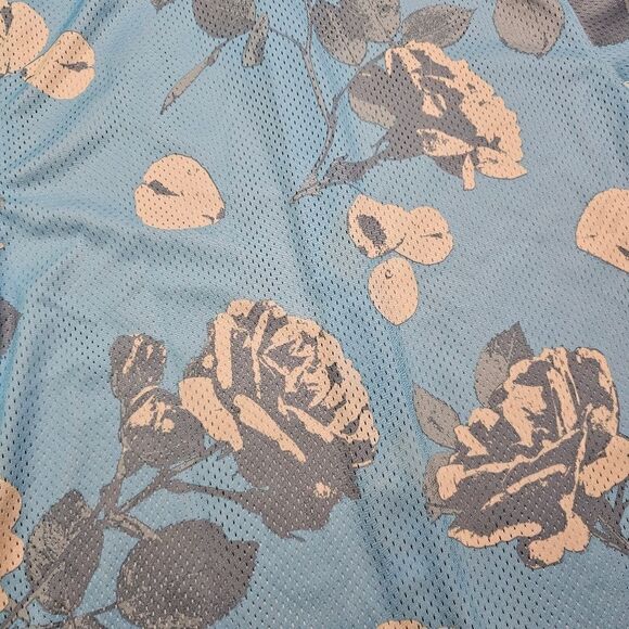 Nike Rose City Mesh Button-Up Shirt Dri-Fit Floral Men's Small S Blue FJ1650-499 - Picture 9 of 13